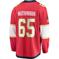 F.Panthers #65 Markus Nutivaara Supporters Branded Home Breakaway Player Jersey Red Stitched American Hockey Jerseys