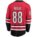 C.Hurricanes #88 Martin Necas Supporters Branded Home Breakaway Player Jersey Red Stitched American Hockey Jerseys