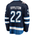 W.Jets #22 Mason Appleton Supporters Branded Home Breakaway Jersey  Navy Stitched American Hockey Jerseys