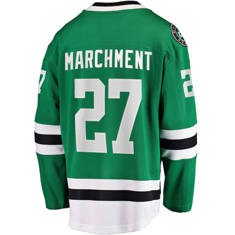 D.Stars #27 Mason Marchment Supporters Branded Home Breakaway Player Jersey Kelly Green Stitched American Hockey Jerseys