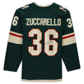 M.Wild #36 Mats Zuccarello Supporters Authentic Autographed Jersey Green Stitched American Hockey Jerseys