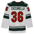 M.Wild #36 Mats Zuccarello Supporters Authentic Autographed Jersey White Stitched American Hockey Jerseys