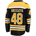 B.Bruins #48 Matt Grzelcyk Supporters Branded Team Home Breakaway Player Jersey Black Stitched American Hockey Jerseys