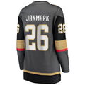 V.Golden Knights #26 Mattias Janmark Supporters Branded 2017-18 Alternate Breakaway Jersey Gray Hockey Jerseys