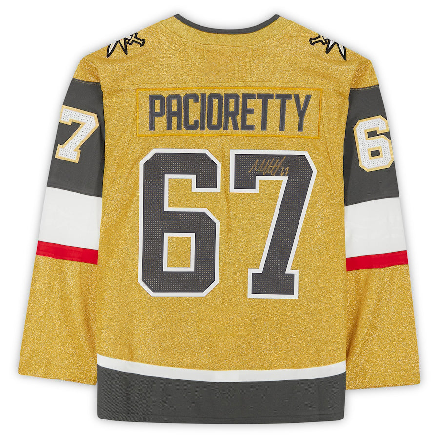 V.Golden Knights #67 Max Pacioretty Supporters Authentic Autographed Gold Alternate Authentic Jersey Hockey Jerseys