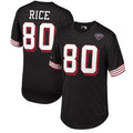 SF. 49ers #80 Jerry Rice Mitchell & Ness Green Retired Player Name & Number Mesh Top Stitched American Football Jersey