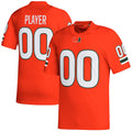 Custom M.Hurricanes Pick-A-Player NIL Replica  Orange Football Jersey American Stitched College Jerseys