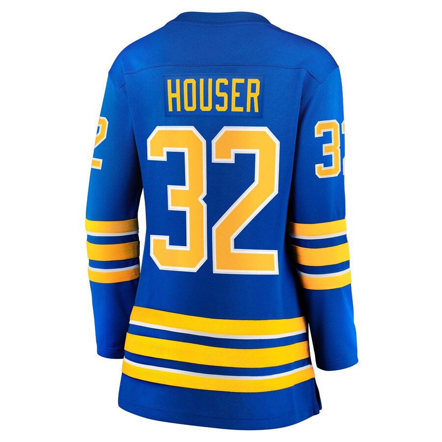 B.Sabres #32 Michael Houser Supporters Branded Home Breakaway Jersey  Royal Stitched American Hockey Jerseys