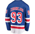 NY.Rangers #93 Mika Zibanejad Supporters Branded Premier Breakaway Player Jersey Blue Stitched American Hockey Jerseys