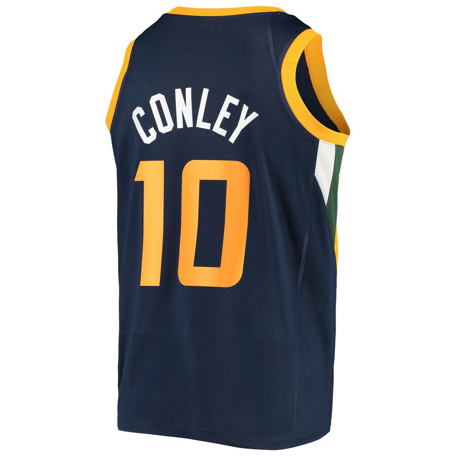 U.Jazz #10 Mike Conley Swingman Jersey Navy Icon Edition Stitched American Basketball Jersey