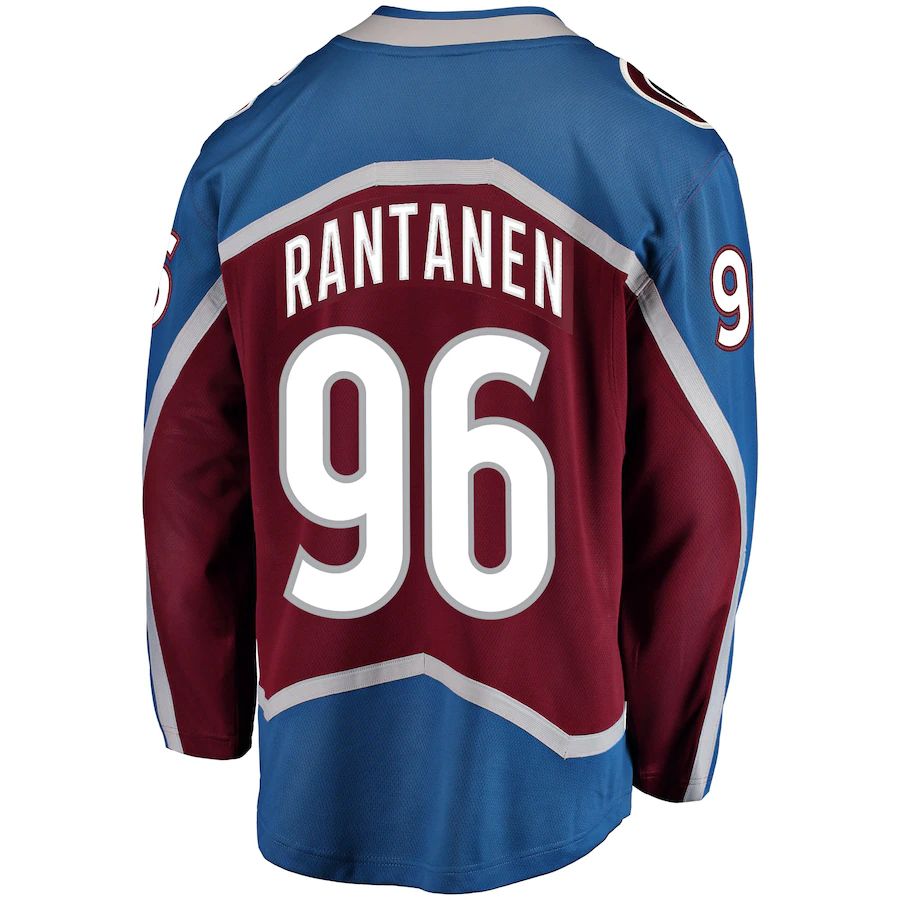C.Avalanche #96 Mikko Rantanen Supporters Branded Home Premier Breakaway Player Jersey Burgundy Stitched American Hockey Jerseys