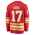 C.Flames #17 Milan Lucic Supporters Branded Home Breakaway Player Jersey Red Stitched American Hockey Jerseys