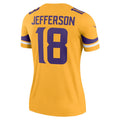 MN.Vikings #18 Justin Jefferson Gold Inverted Legend Jersey Stitched American Football Jerseys