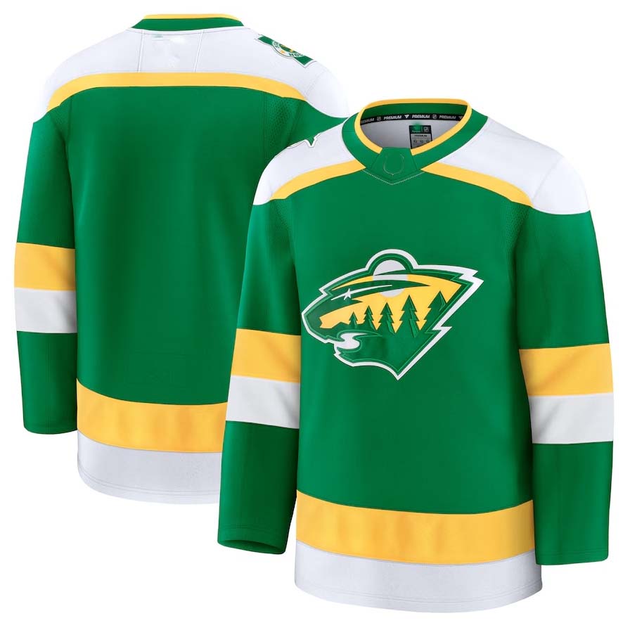 M.Wild Supporters Alternate Premium Jersey - Green Stitched American Hockey Jerseys