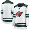 M.Wild Supporters Supporters Branded Away Breakaway Jersey White Stitched American Hockey Jerseys