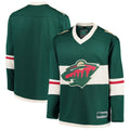 M.Wild Supporters Supporters Branded Home Replica Blank Jersey Green Stitched American Hockey Jerseys