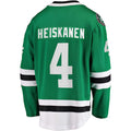 D.Stars #4 Miro Heiskanen Supporters Branded Team Color Breakaway Player Jersey Kelly Green Stitched American Hockey Jerseys
