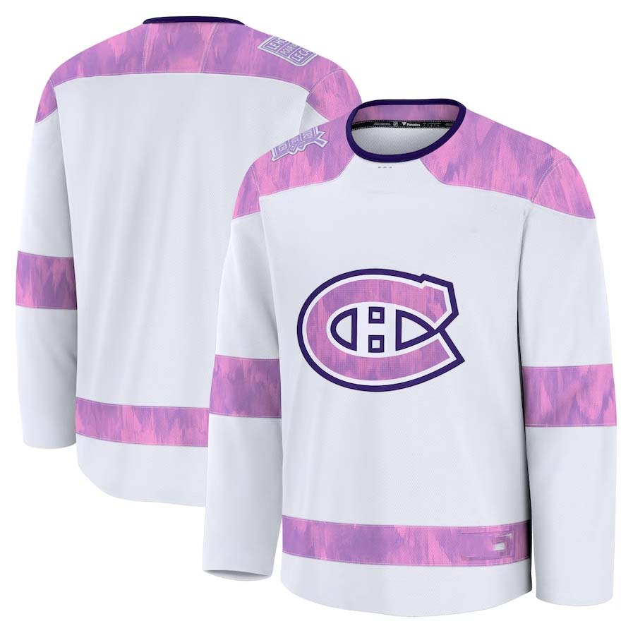 M.Canadiens Supporters 2024 Hockey Fights Cancer Practice Jersey - White Stitched American Hockey Jerseys