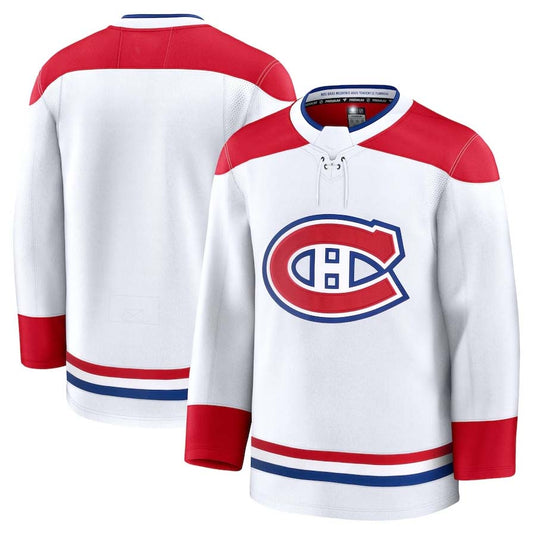 M.Canadiens Fanatics Away Premium Jersey - White Stitched American Hockey Jerseys