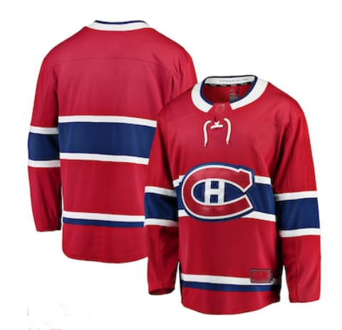 M.Canadiens Supporters Branded Breakaway Home Jersey Red Stitched American Hockey Jerseys