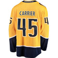 N.Predators #45 Alexandre Carrier Fanatics Premier Breakaway Player Jersey - Gold Stitched American Hockey Jerseys