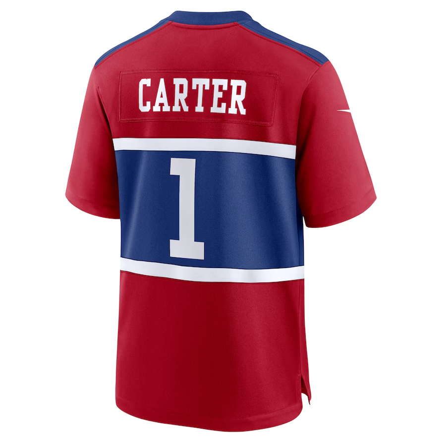 NY.Giants #1 Abdul Carter Red First Round Pick Alternate Game Stitched American Football Jerseys