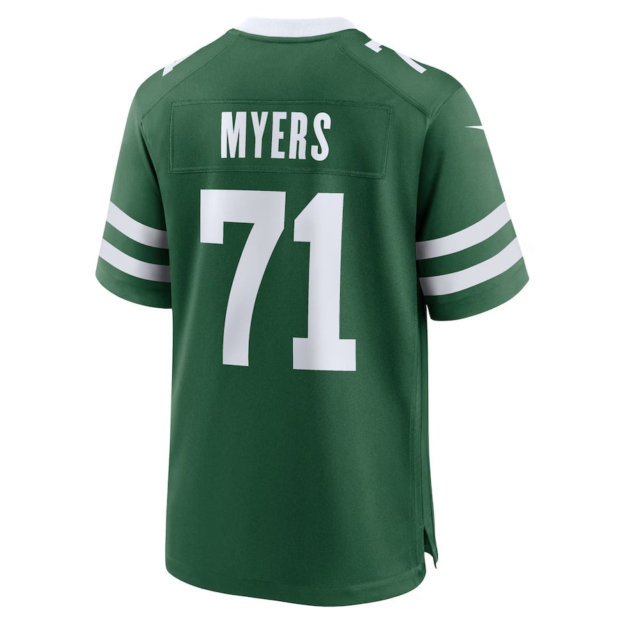 NY.Jets #71 Josh Myers Legacy Green Team Game Stitched American Football Jerseys