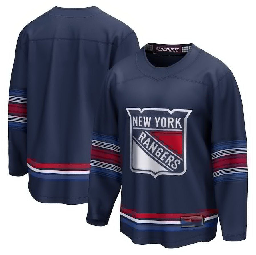 NY.Rangers Supporters Alternate Premier Breakaway Jersey - Navy Stitched American Hockey Jerseys