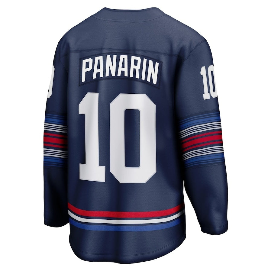 NY.Rangers #10 Artemi Panarin Supporters Alternate Premier Breakaway Player Jersey - Navy Stitched American Hockey Jerseys