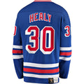NY.Rangers #30 Glenn Healy Supporters Premier Breakaway Retired Player Jersey - Blue Stitched American Hockey Jerseys