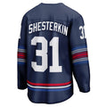NY.Rangers #31 Igor Shesterkin Supporters Alternate Premier Breakaway Player Jersey - Navy Stitched American Hockey Jerseys