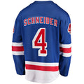 NY.Rangers #4 Braden Schneider Supporters Home Premier Breakaway Player Jersey - Blue Stitched American Hockey Jerseys