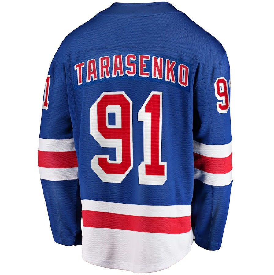 NY.Rangers #91 Vladimir Tarasenko Supporters Premier Breakaway Player Jersey - Royal Stitched American Hockey Jerseys
