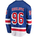 NY.Rangers #96 Jack Roslovic Supporters Home Premier Breakaway Player Jersey - Blue Stitched American Hockey Jerseys