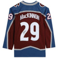 C.Avalanche #29 Nathan MacKinnon Supporters Authentic Autographed Burgundy Stitched American Hockey Jerseys