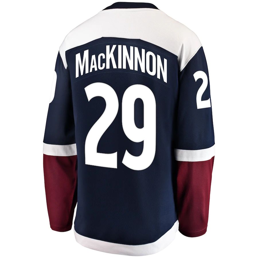 C.Avalanche #29 Nathan MacKinnon Supporters Branded Alternate Breakaway Player Jersey Stitched American Hockey Jerseys