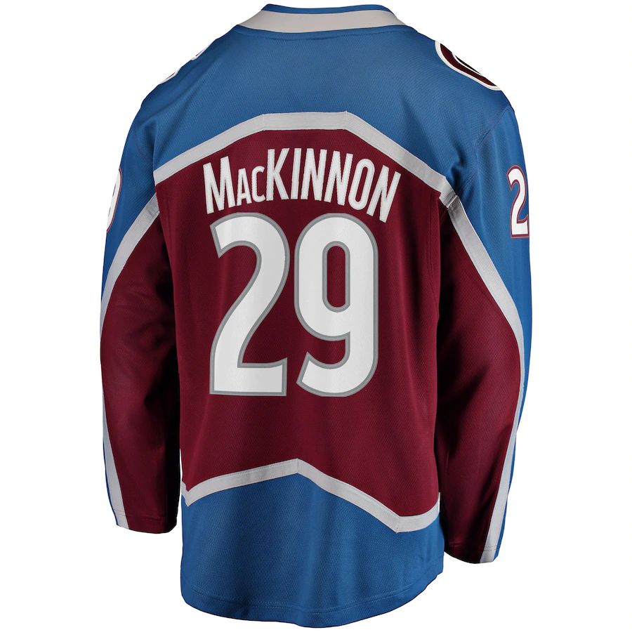C.Avalanche #29 Nathan MacKinnon Supporters Branded Breakaway Player Jersey Burgundy Stitched American Hockey Jerseys
