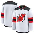 NJ.Devils Fanatics Away Premium Jersey - White Stitched American Hockey Jerseys
