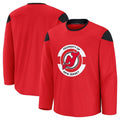 NJ.Devils Fanatics Team Practice Jersey - Red Stitched American Hockey Jerseys