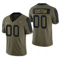 Custom NO.Saints Olive 2022 Salute To Service Limited Football Jersey