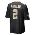NO.Saints #2 Spencer Rattler Black Team Game Stitched American Football Jersey
