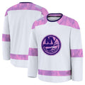 NY.Islanders Supporters 2024 Hockey Fights Cancer Practice Jersey - White Stitched American Hockey Jerseys