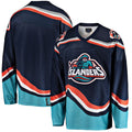 NY.Islanders Supporters Branded Premier Breakaway Heritage Blank Jersey Navy Stitched American Hockey Jerseys