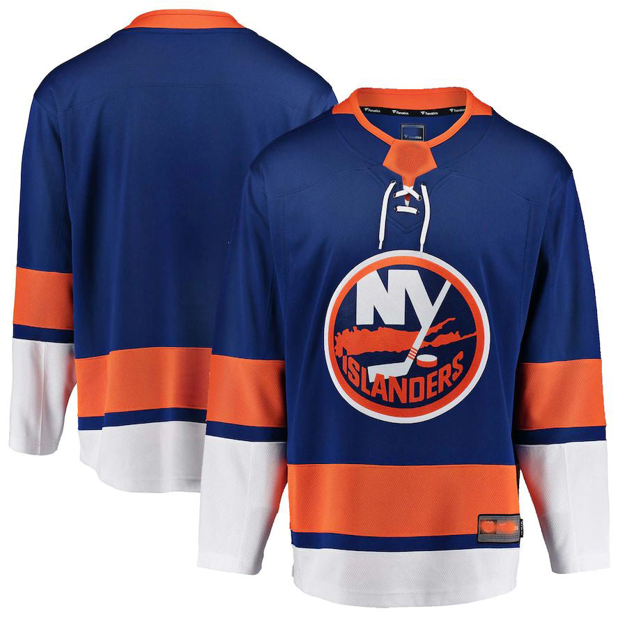 NY.Islanders Supporters Branded Breakaway Home Jersey Blue Stitched American Hockey Jerseys
