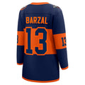 NY.Islanders #13 Mathew Barzal Supporters 2024 Stadium Series Breakaway Player Jersey ¨C Navy Stitched American Hockey Jerseys