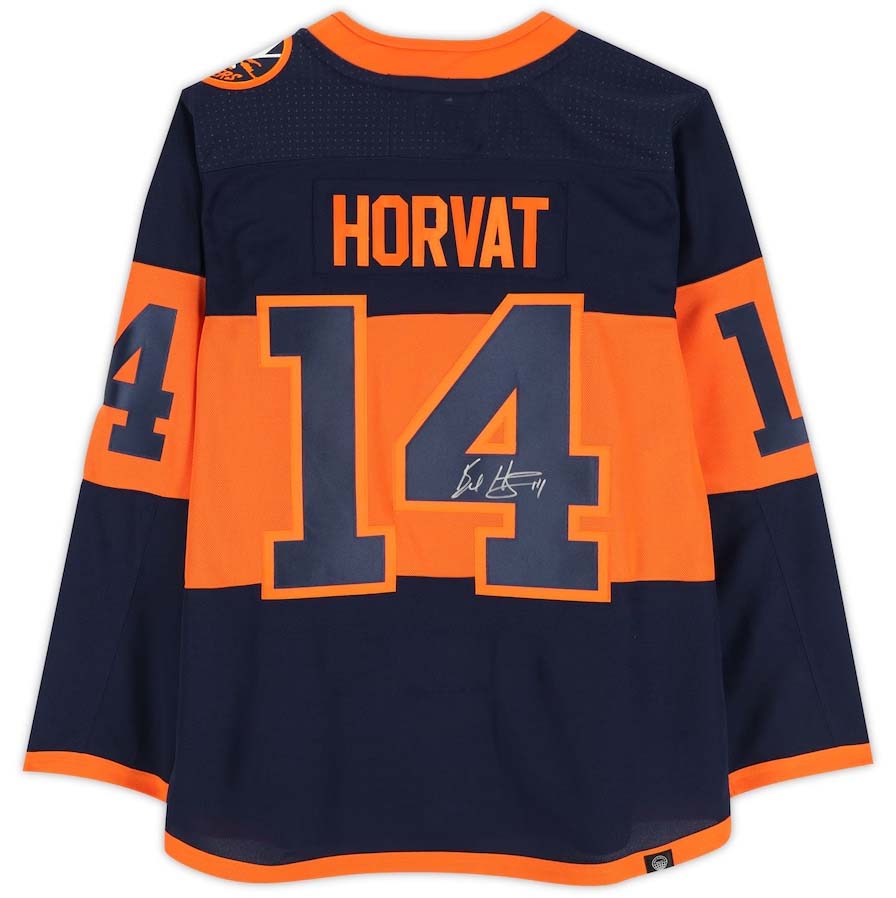 NY.Islanders #14 Bo Horvat Autographed Supporters Authentic 2024 Stadium Series Authentic Jersey Stitched American Hockey Jerseys