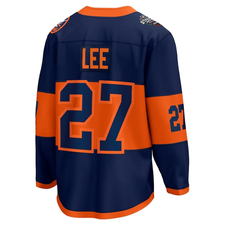NY.Islanders #27 Anders Lee Supporters 2024 Stadium Series Breakaway Player Jersey ¨C Navy Stitched American Hockey Jerseys