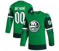 NY.Islanders 2023 St. Patrick's Day Primegreen Authentic Custom Jersey - Kelly Green Stitched American Hockey Jerseys
