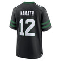 New York Jets #12 Joe Namath Alternate Retired Player Game Jersey - Legacy Black American Football Jerseys