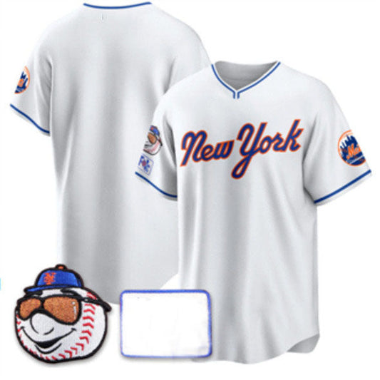 New York Mets Blank White 2025 Spring Training Stitched Baseball Jersey